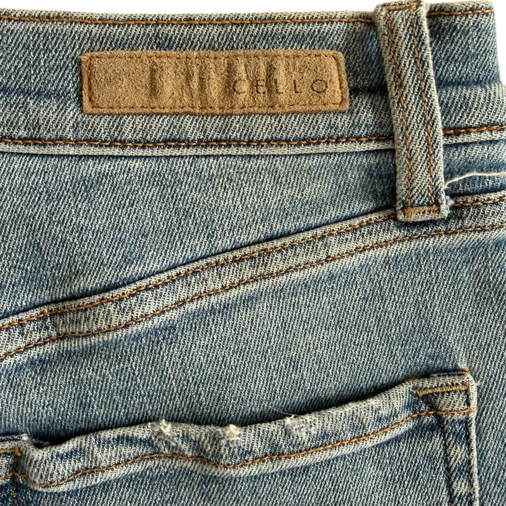 Cello High Rise Straight Leg Jeans Juniors 9 Light Wash Button Fly Y2K